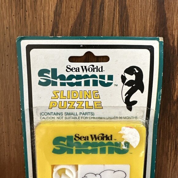 Vintage Sea World SeaWorld Shamu Orca Sliding Puzzle Tile Slide Puzzle - Picture 3 of 4